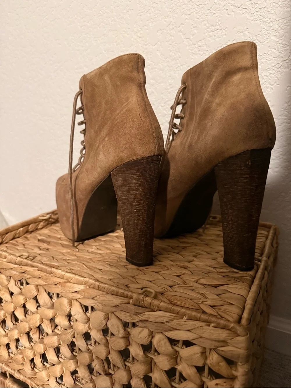 Jeffrey Campbell tan suede